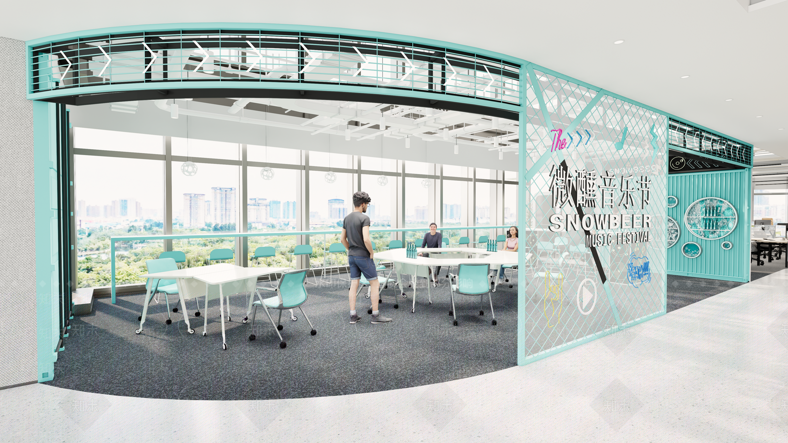 现代其他办公区域SU模型下载【ID:1196150816】