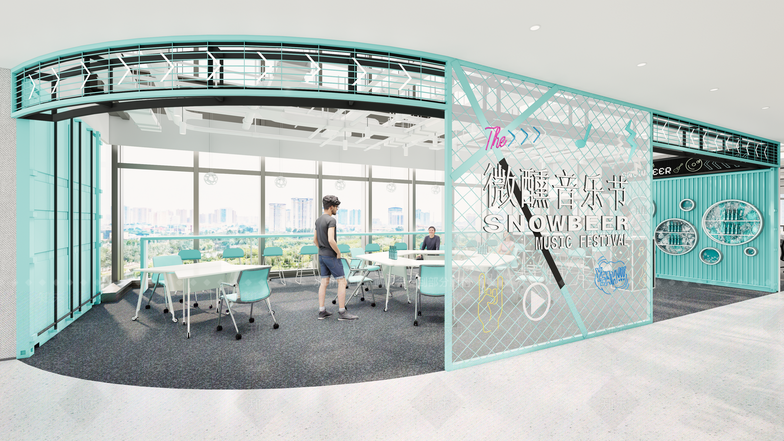 现代其他办公区域SU模型下载【ID:1196150816】