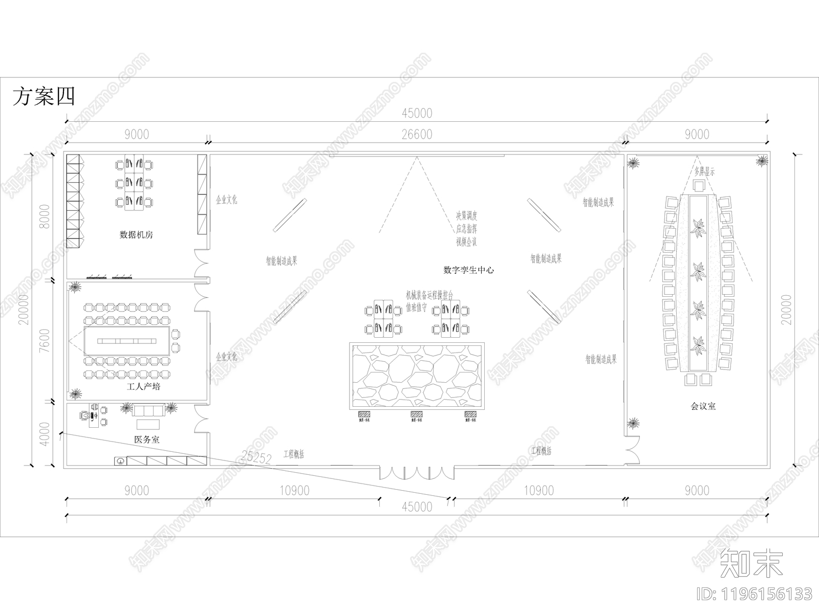 监控室cad施工图下载【ID:1196156133】