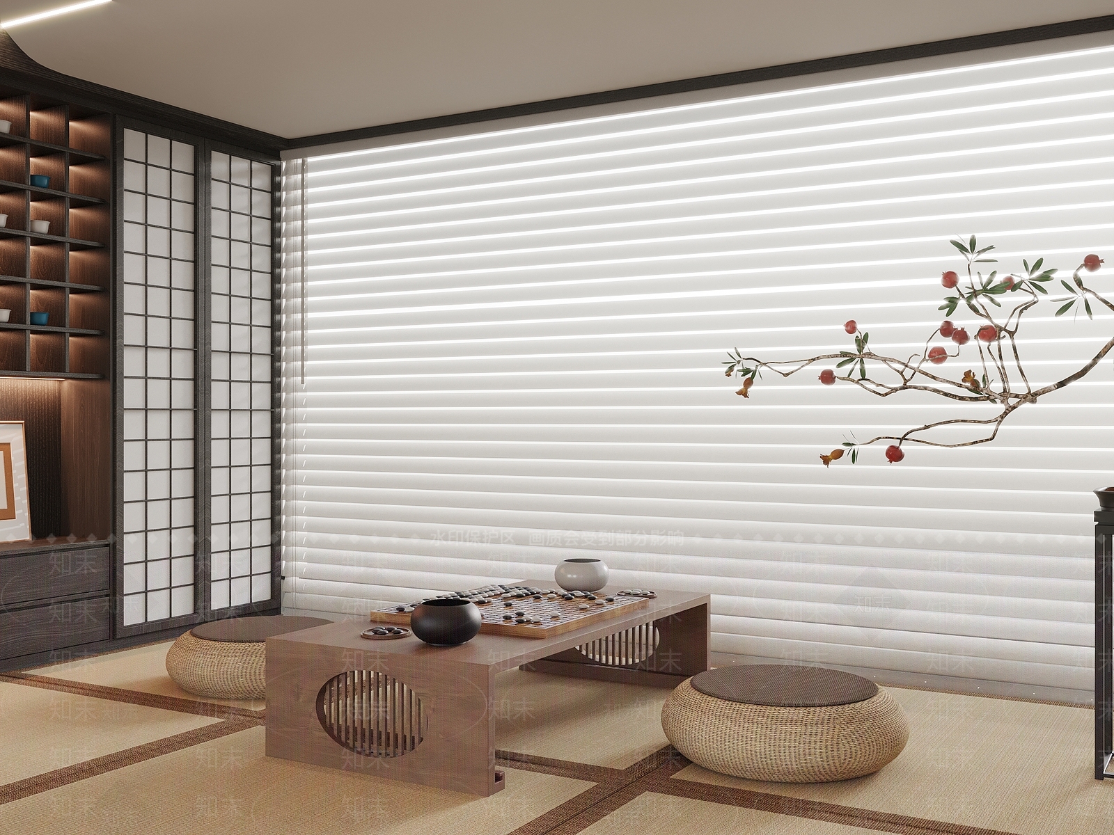 新中式茶室3D模型下载【ID:1196155897】