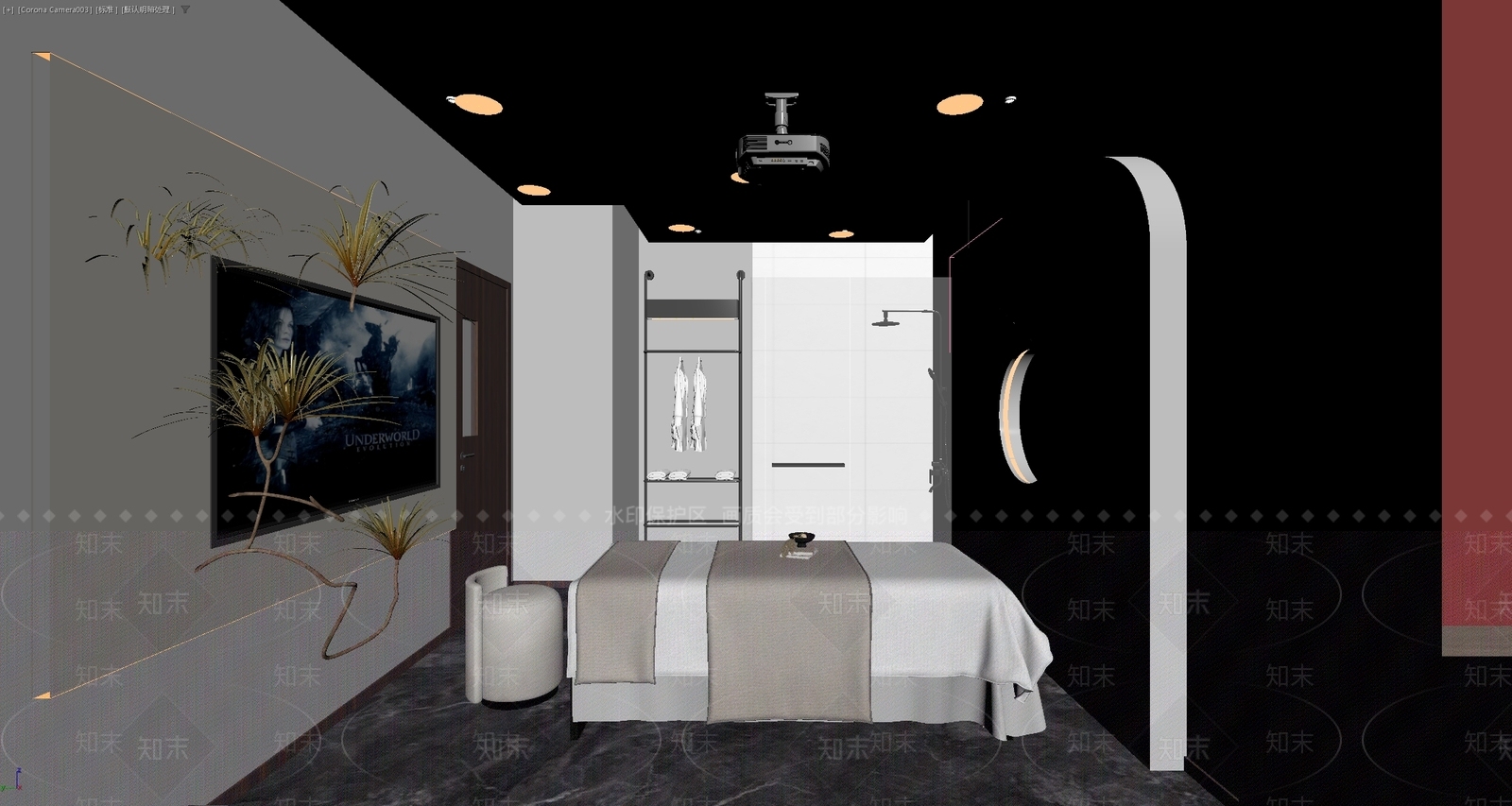 现代新中式足浴店3D模型下载【ID:1196157476】