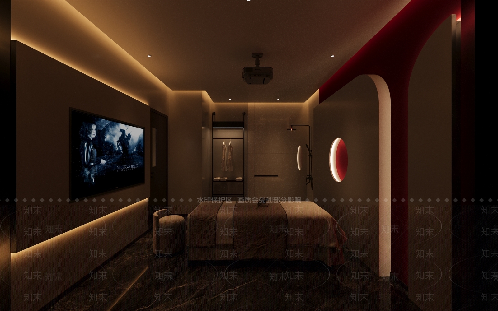 现代新中式足浴店3D模型下载【ID:1196157476】