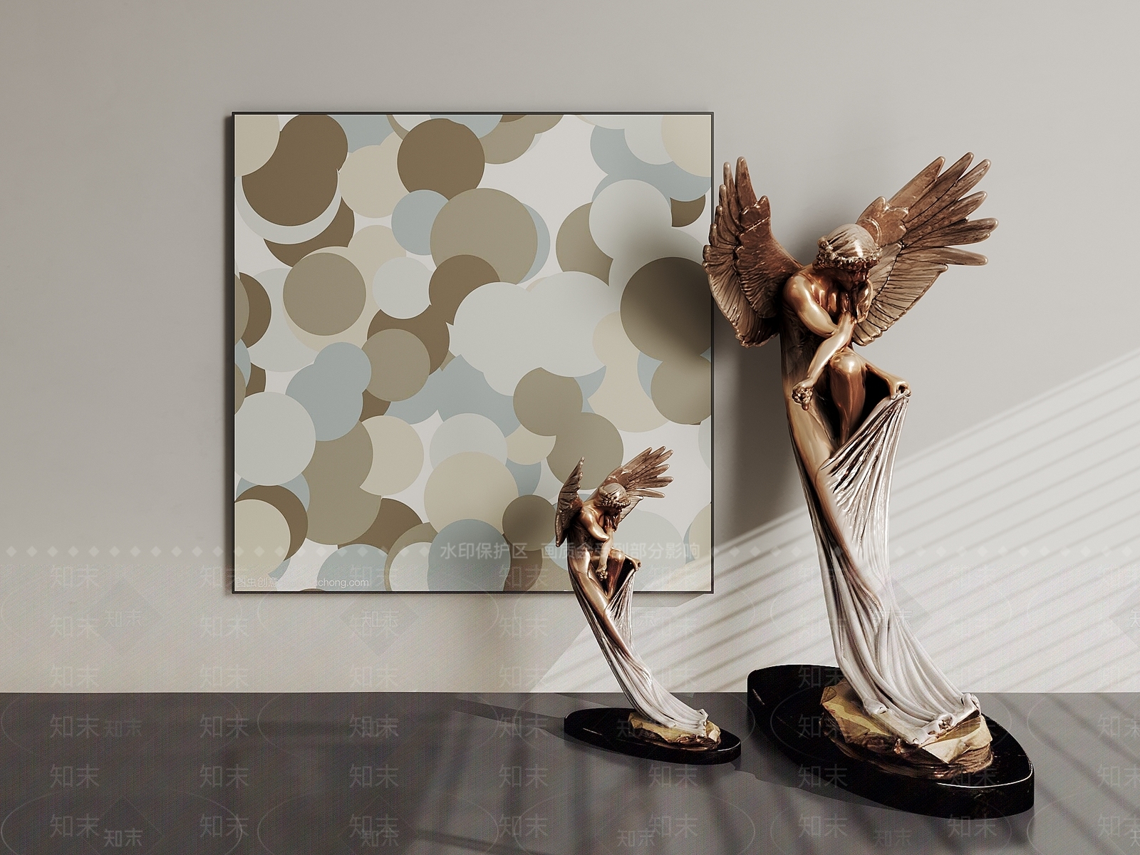 轻奢北欧雕塑摆件3D模型下载【ID:1196158537】