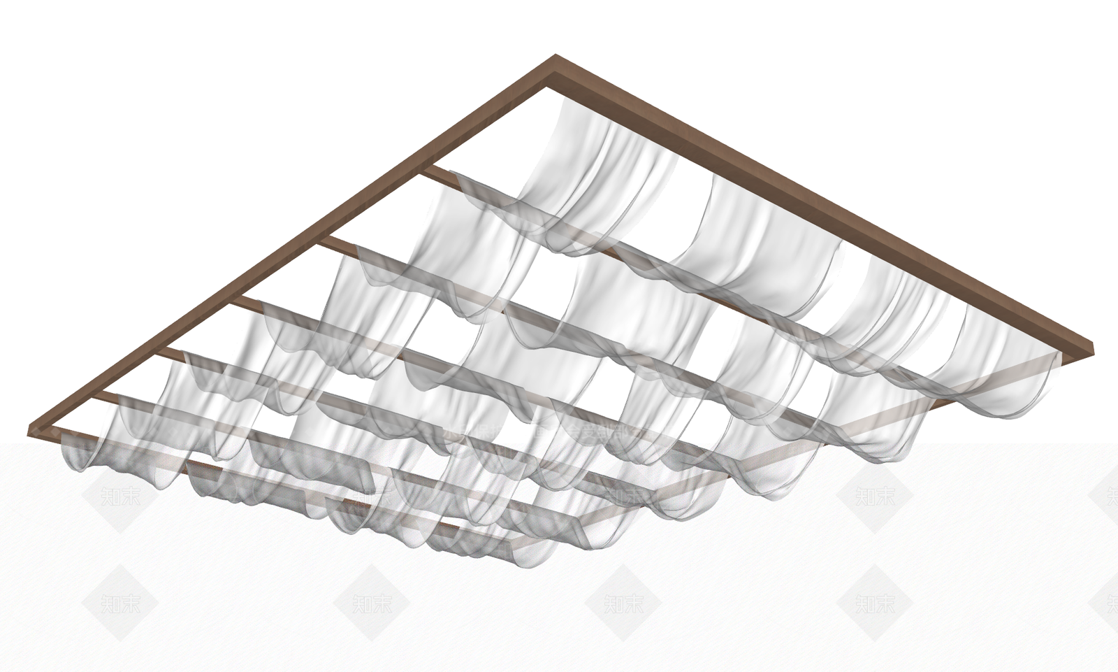 现代中古吊顶SU模型下载【ID:1196160520】