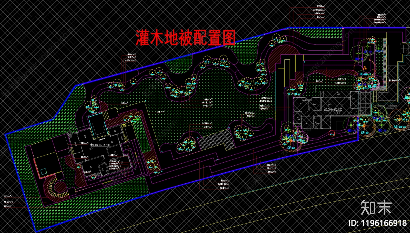 示范区景观cad施工图下载【ID:1196166918】