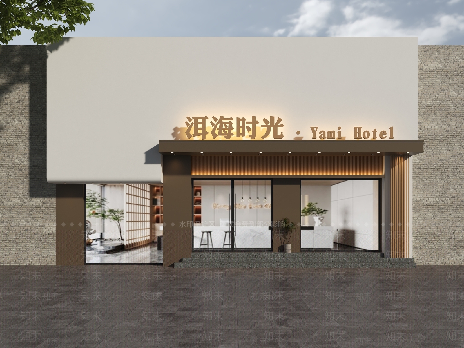 现代简约门头3D模型下载【ID:1196169910】
