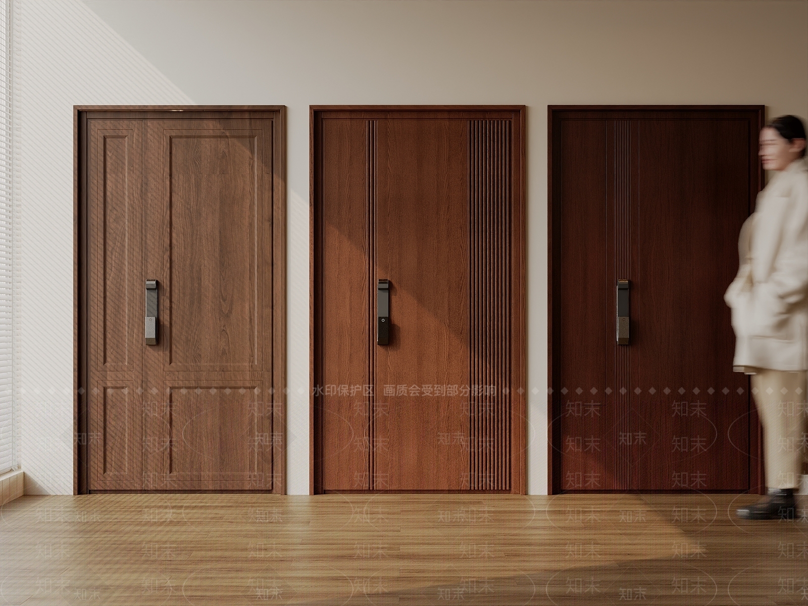 复古中古平开门3D模型下载【ID:1196174992】