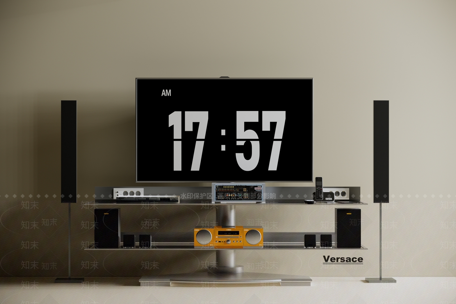 现代轻奢电视柜SU模型下载【ID:1196175698】