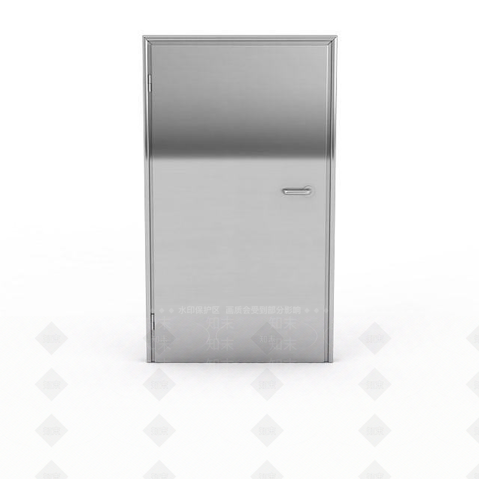 现代铁制平开门3D模型下载【ID:1196179891】