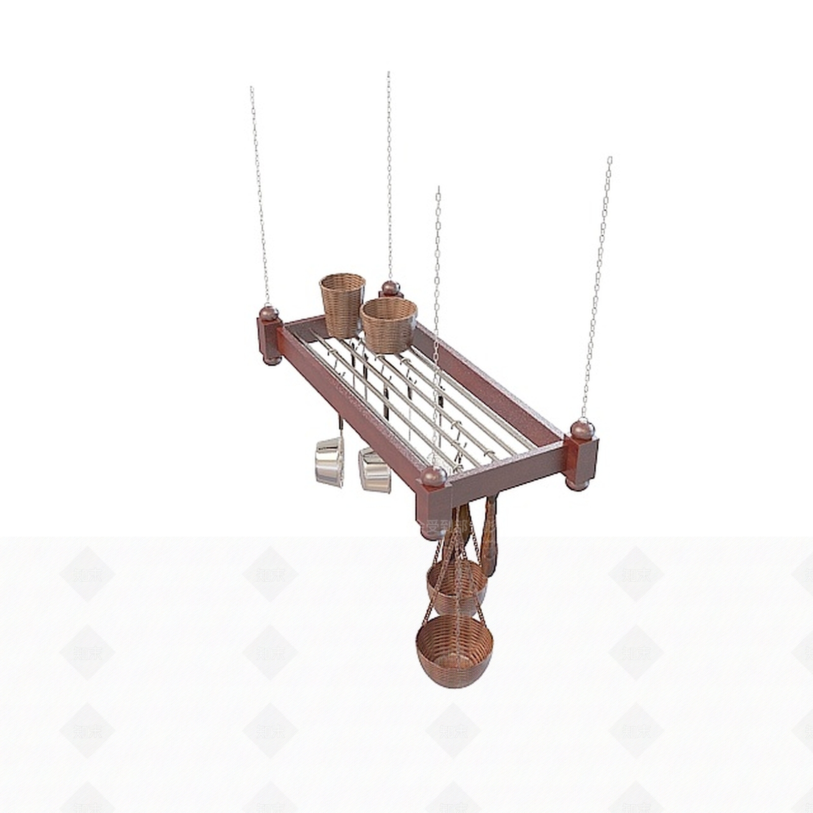 现代厨房置物台3D模型下载【ID:1196180032】