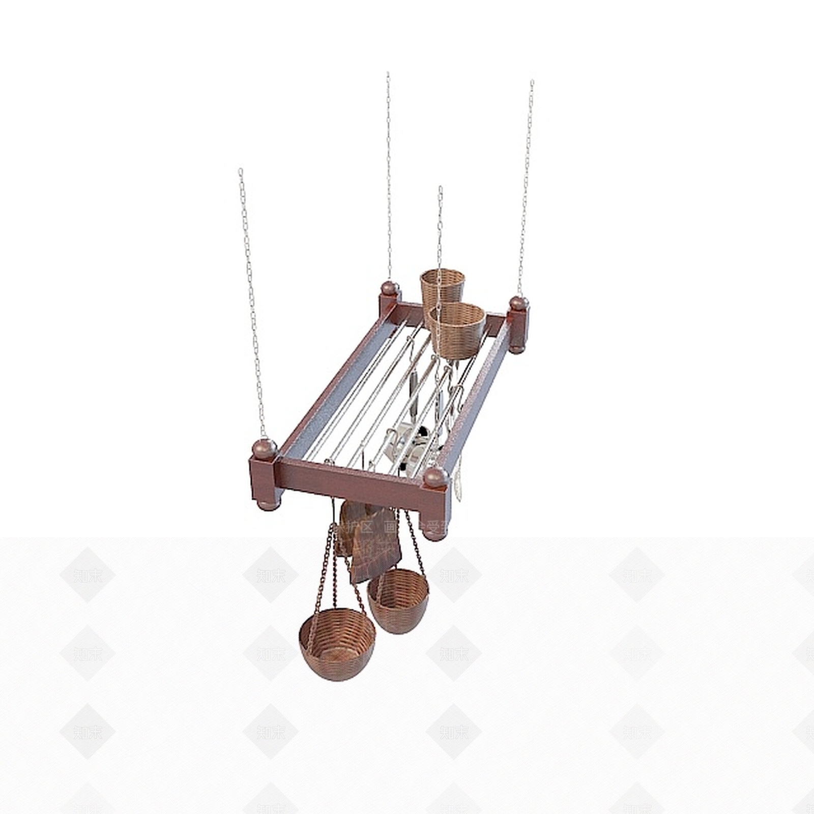 现代厨房置物台3D模型下载【ID:1196180032】