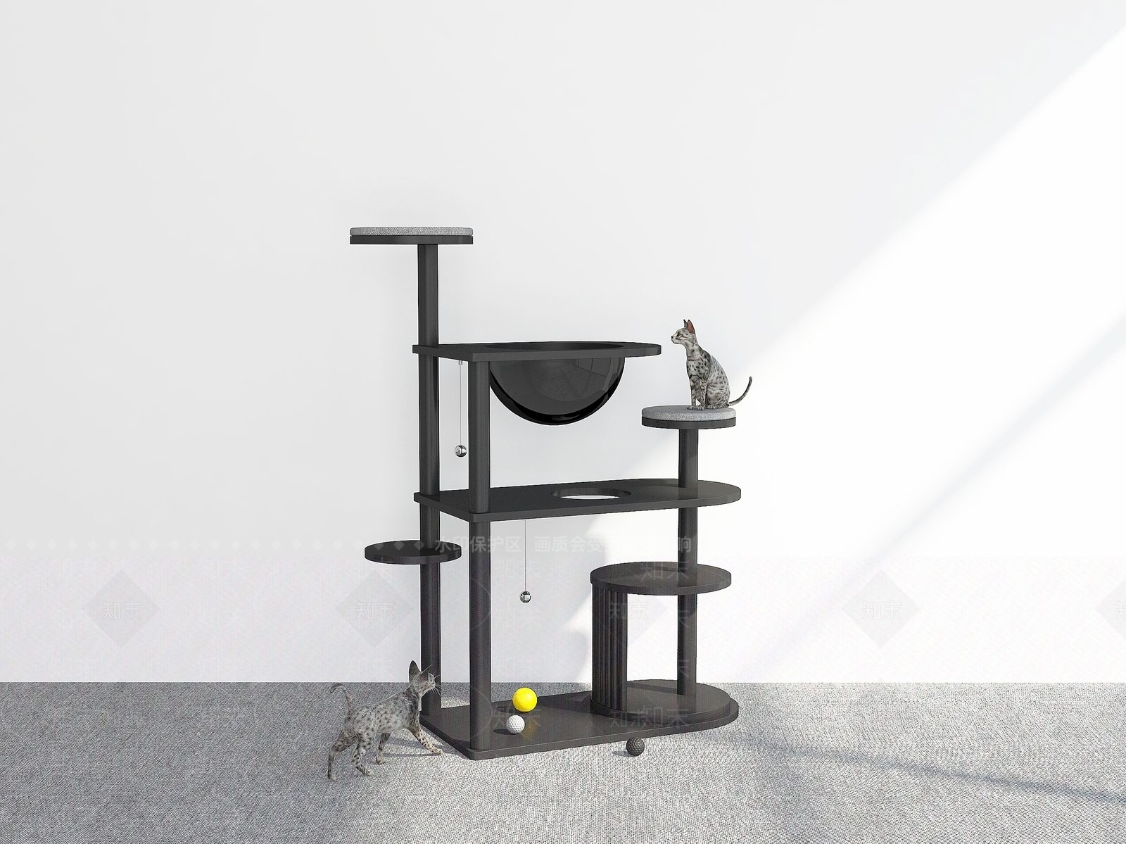猫爬架3D模型下载【ID:1196181140】