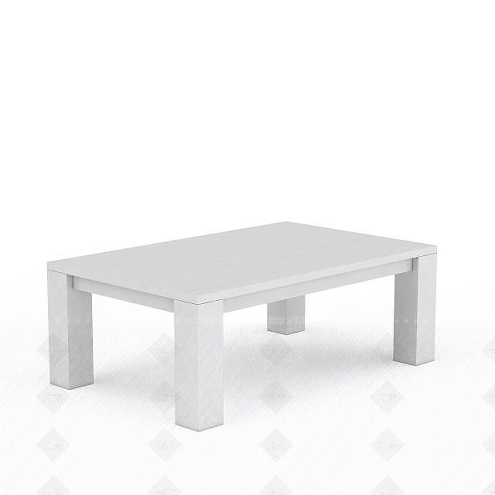 现代白色桌子3D模型下载【ID:1196181728】
