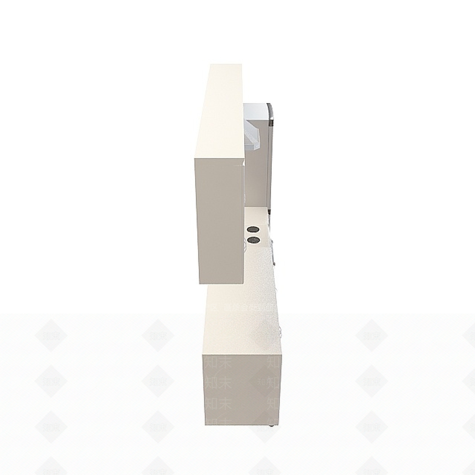 现代白橡木橱柜3D模型下载【ID:1196182967】