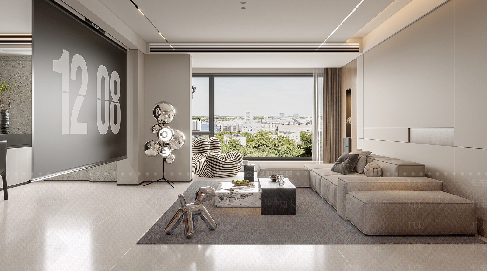 现代书房3D模型下载【ID:1221656462】