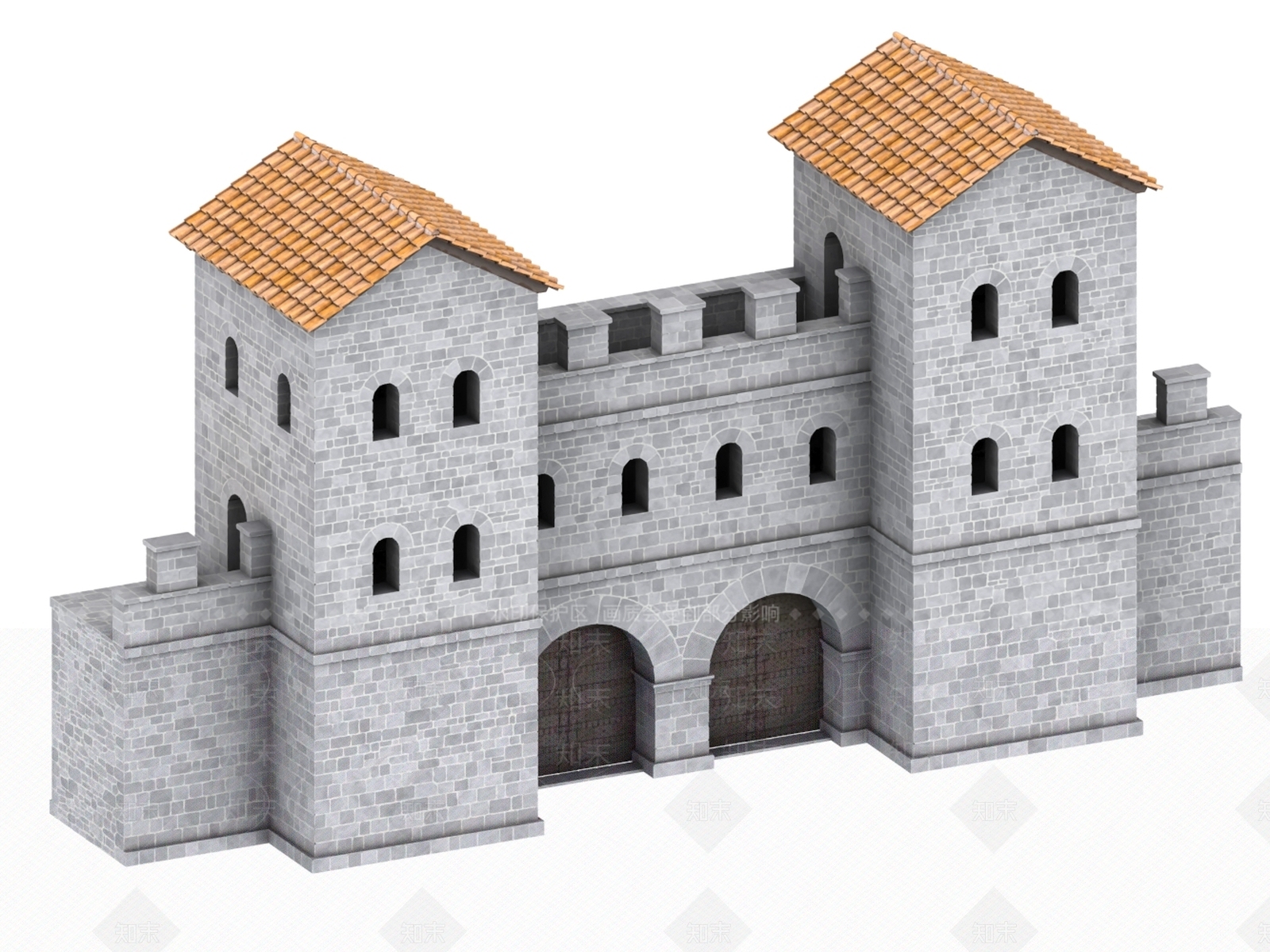 现代古建3D模型下载【ID:1196184121】