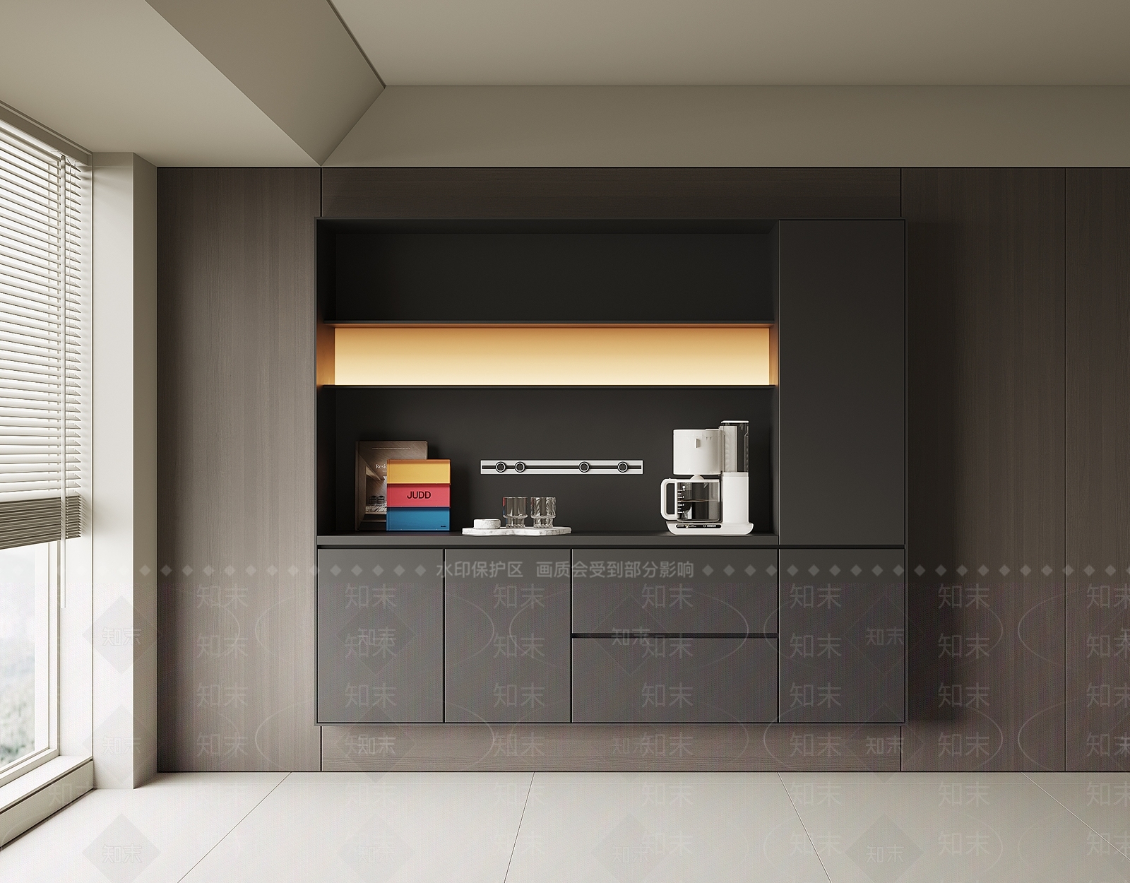 现代餐边柜3D模型下载【ID:1196618041】