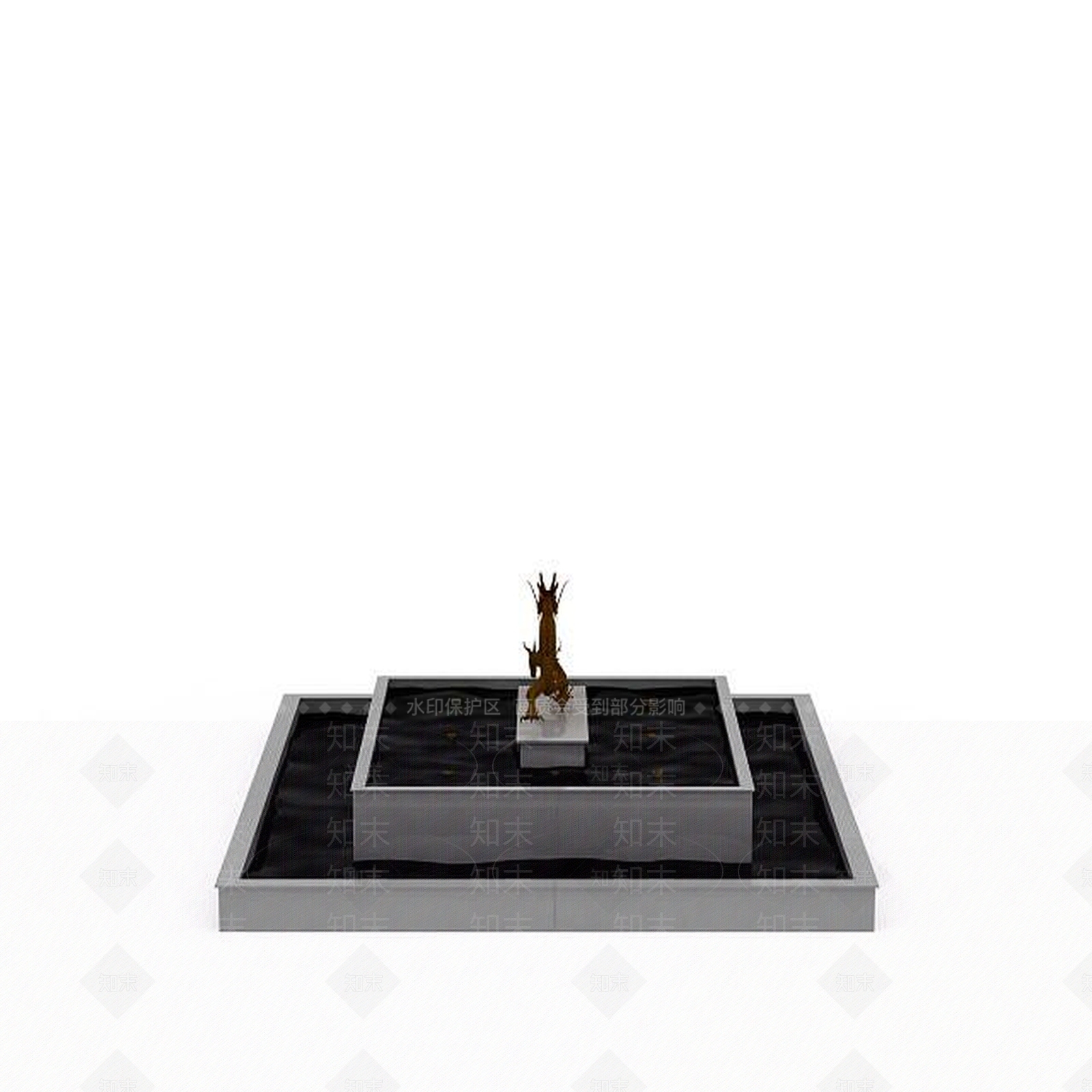现代水泥龙形建筑3D模型下载【ID:1196185978】