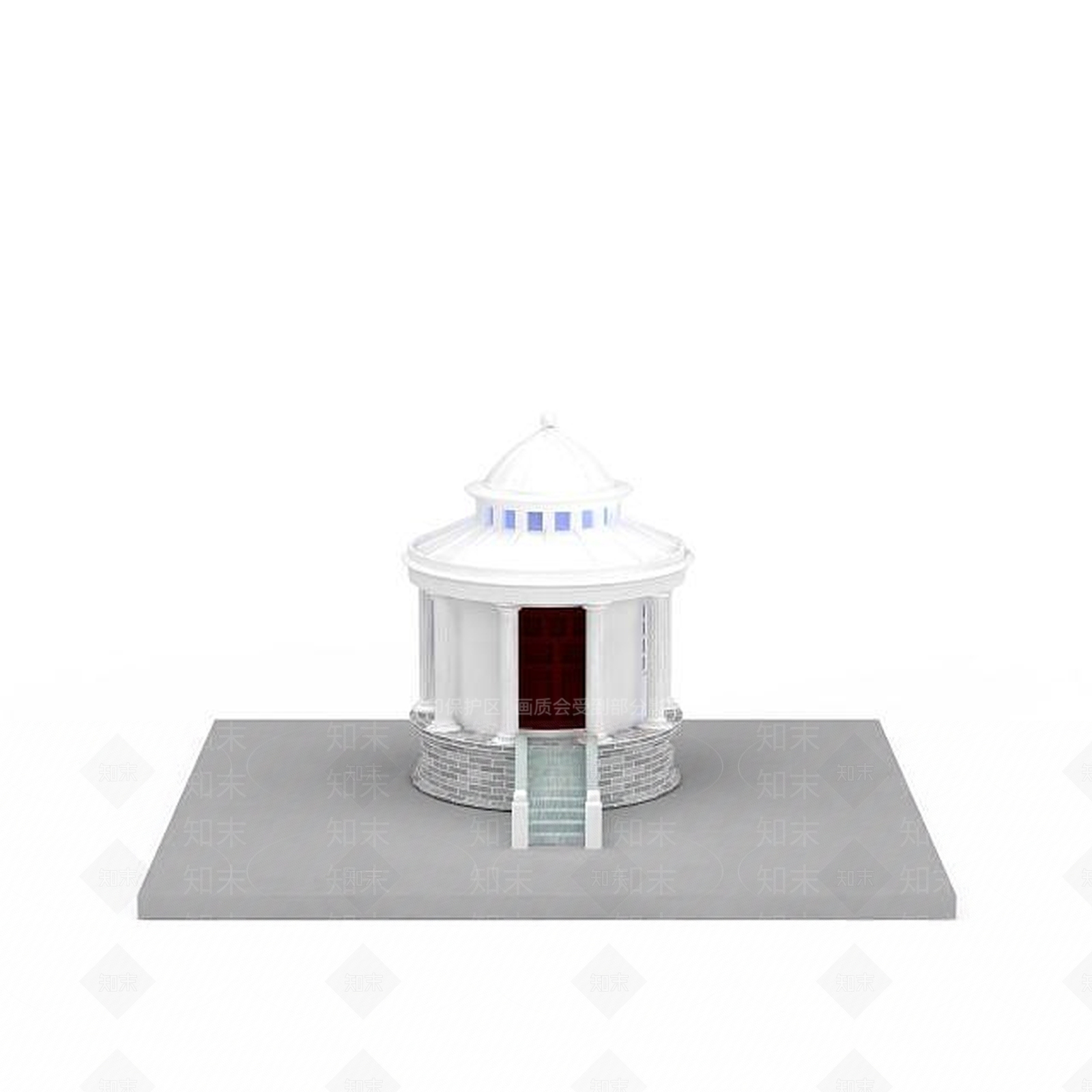 现代白色欧式建筑3D模型下载【ID:1196186287】