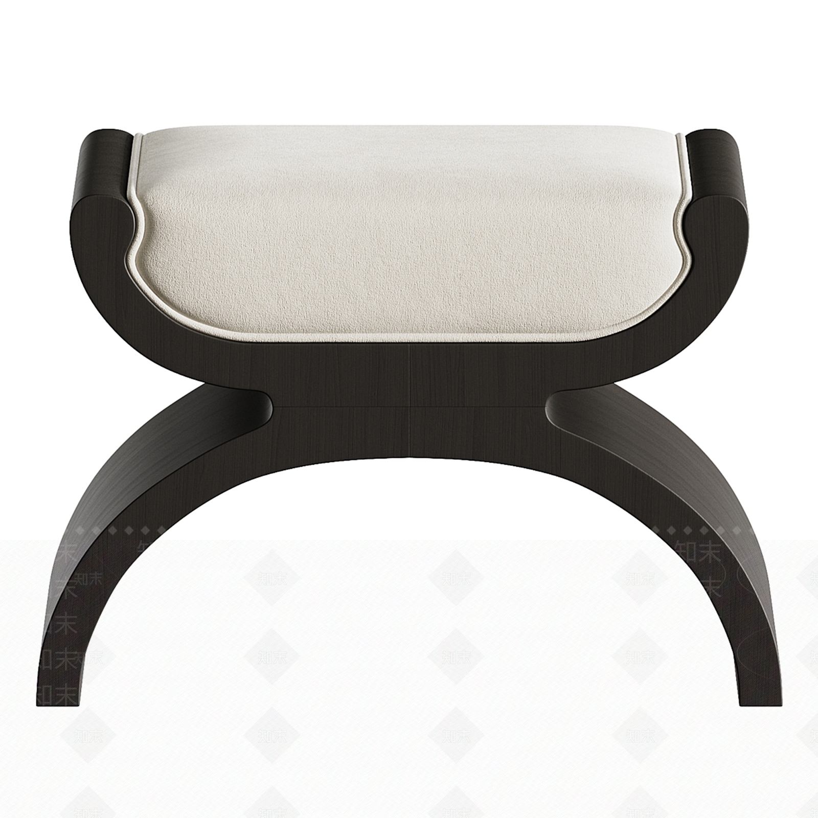 现代奶油沙发凳3D模型下载【ID:1196186579】