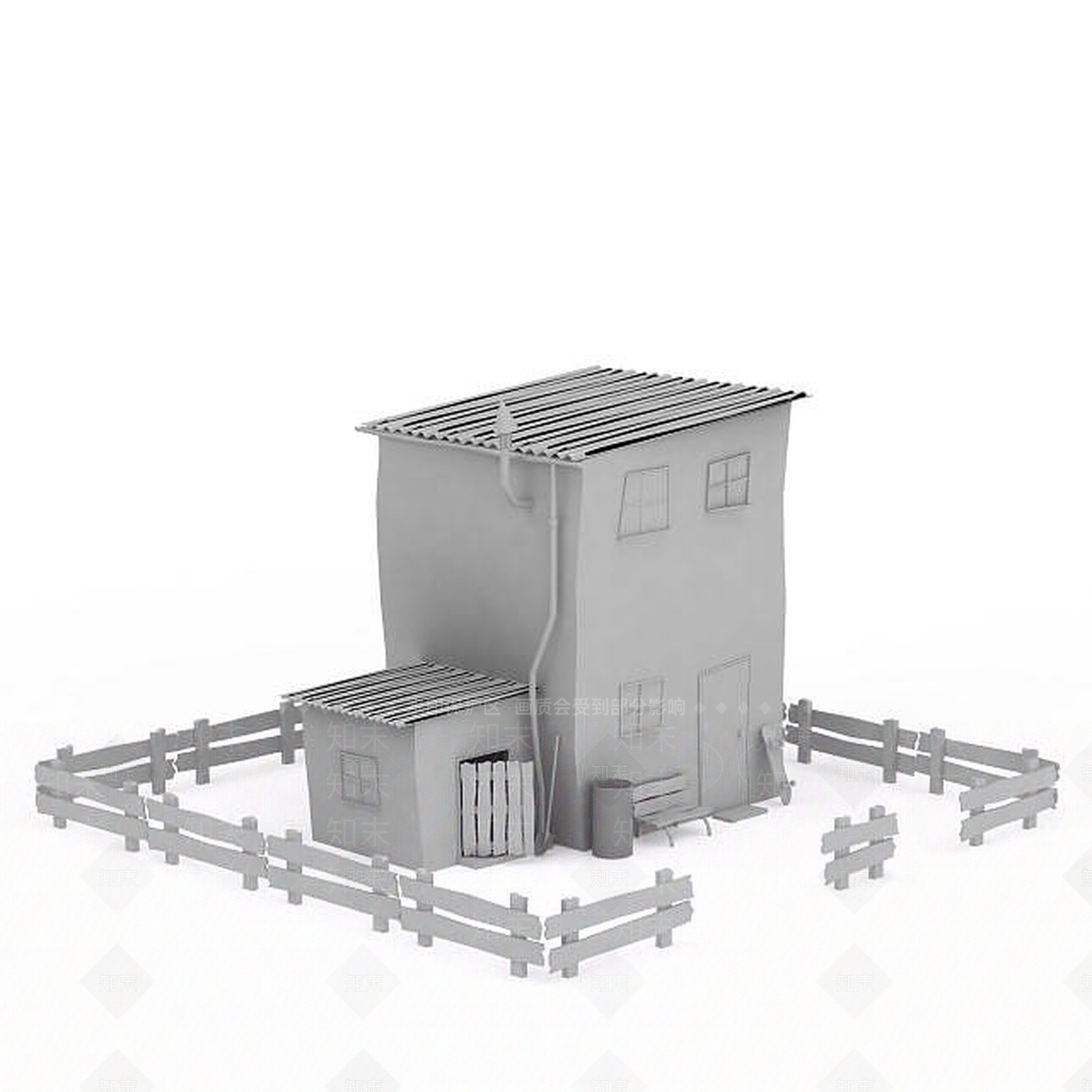 现代风格建筑3D模型下载【ID:1196186725】