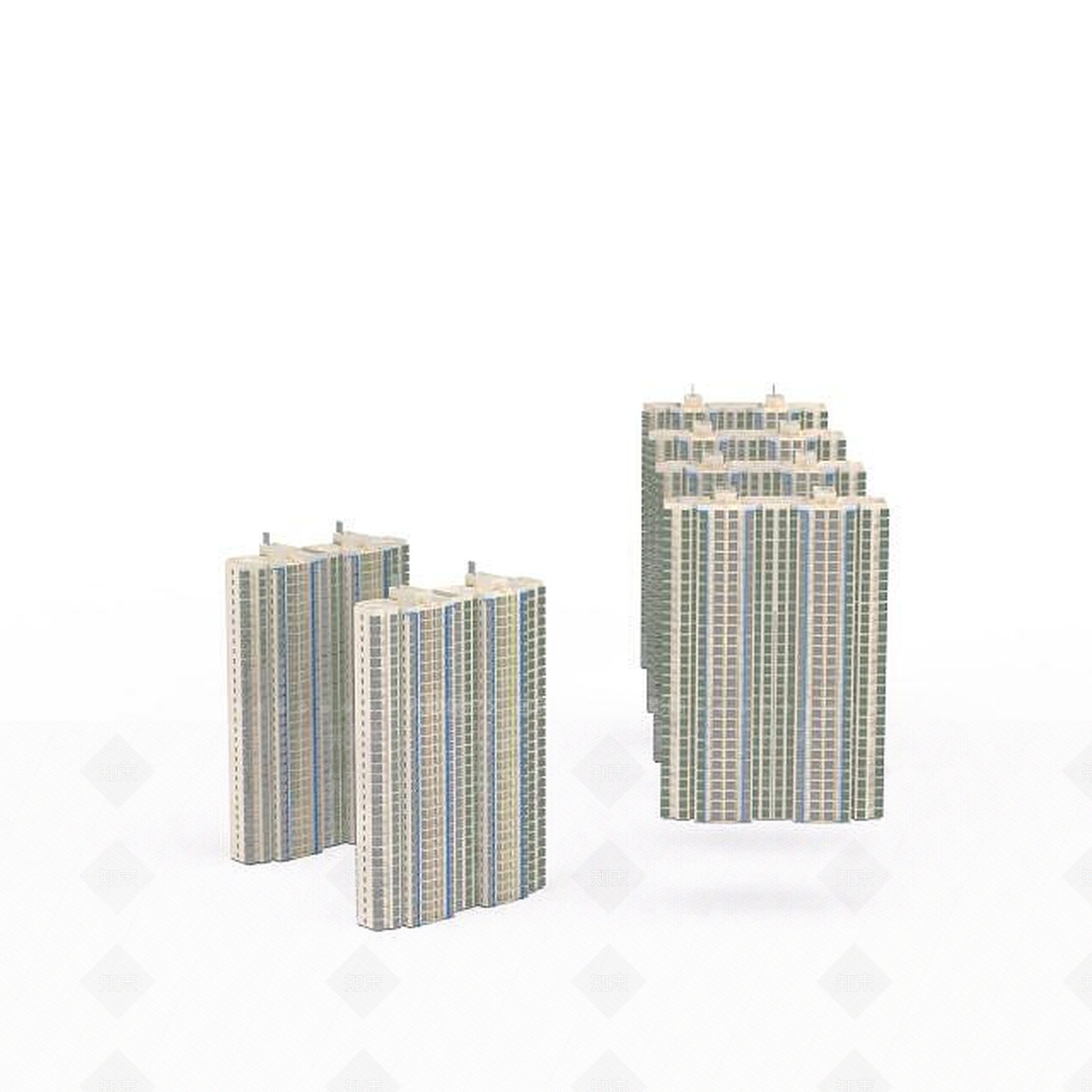 现代风格建筑3D模型下载【ID:1196186982】