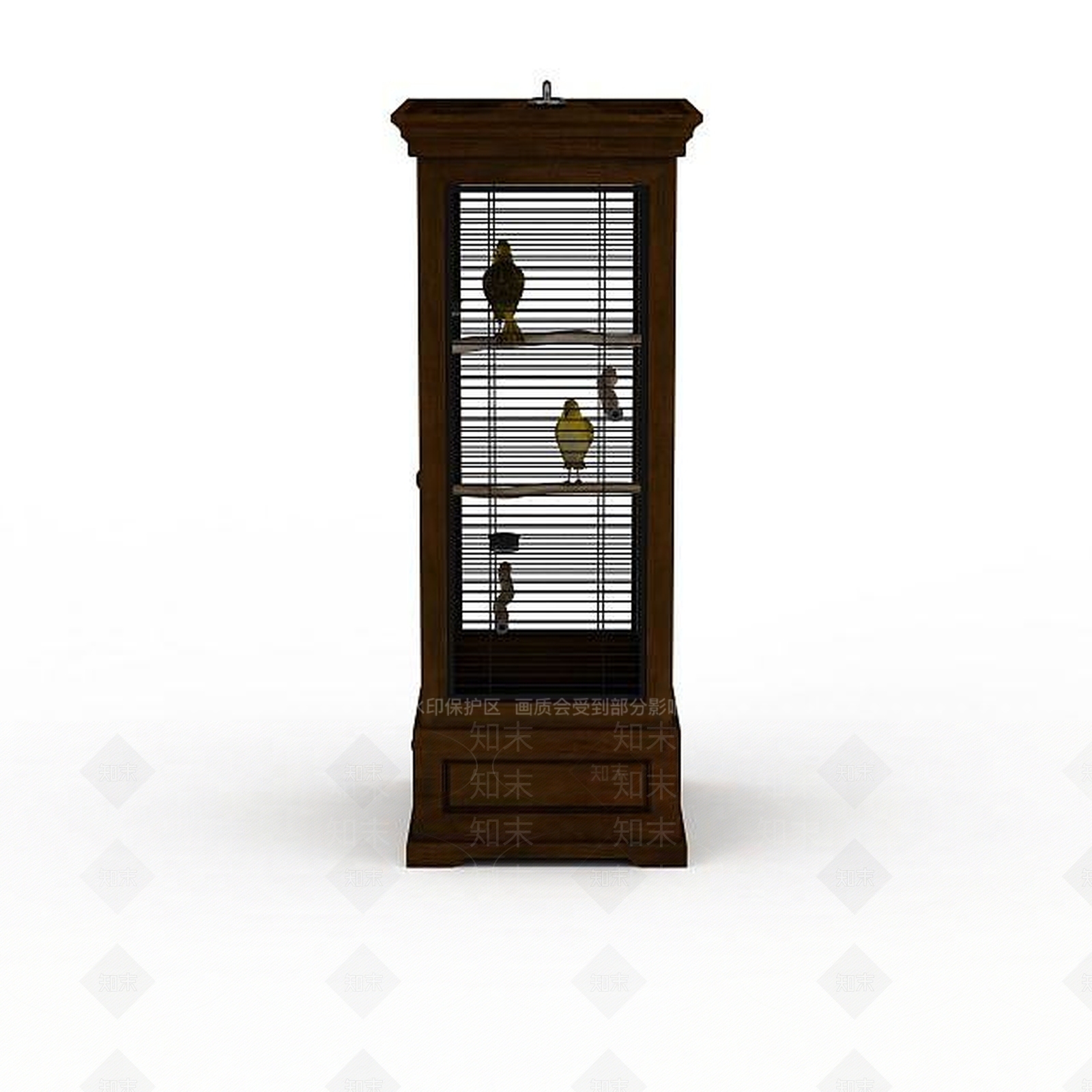 现代木质鸟笼子3D模型下载【ID:1196188287】