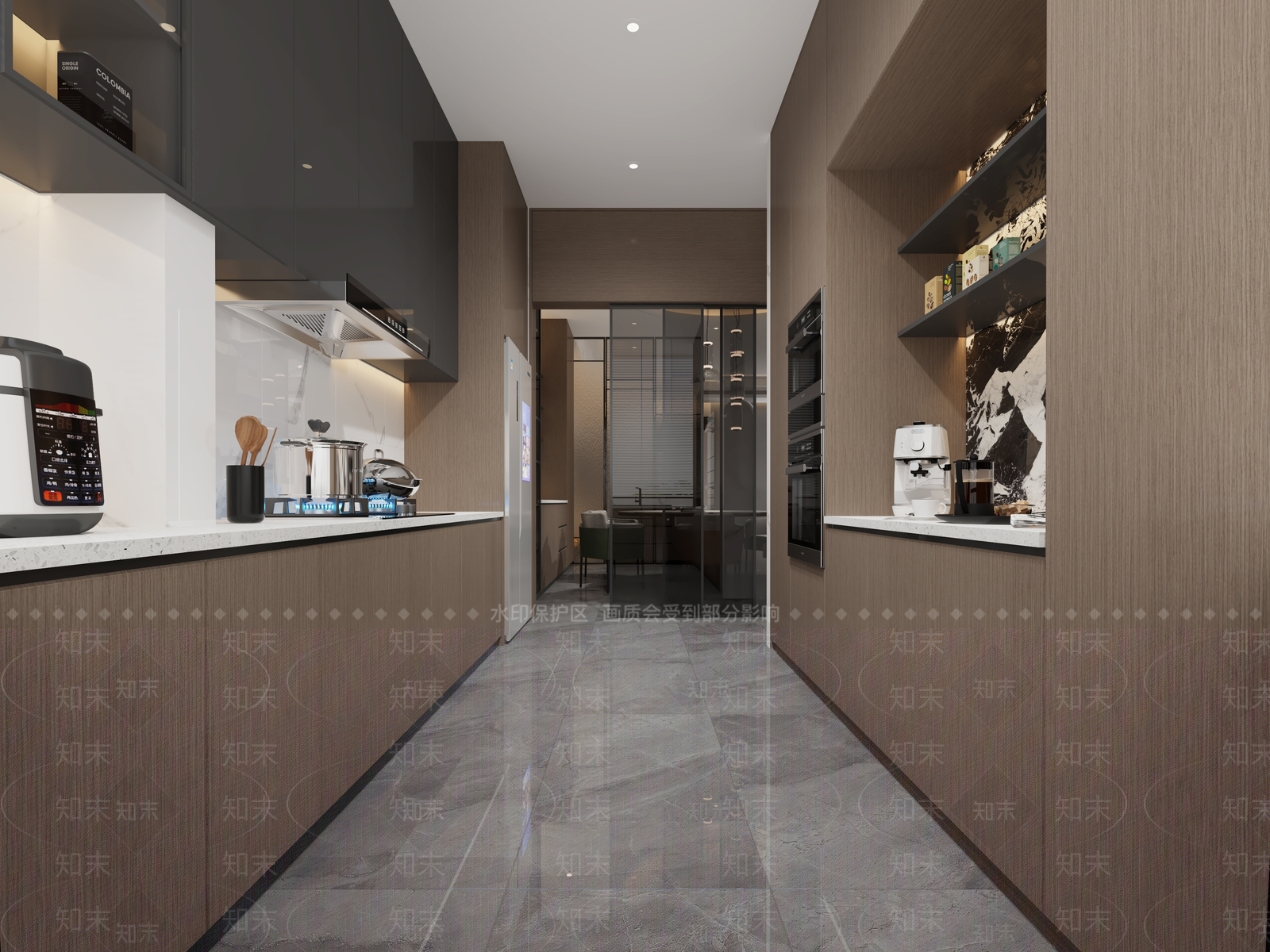 现代封闭式厨房3D模型下载【ID:1196188643】