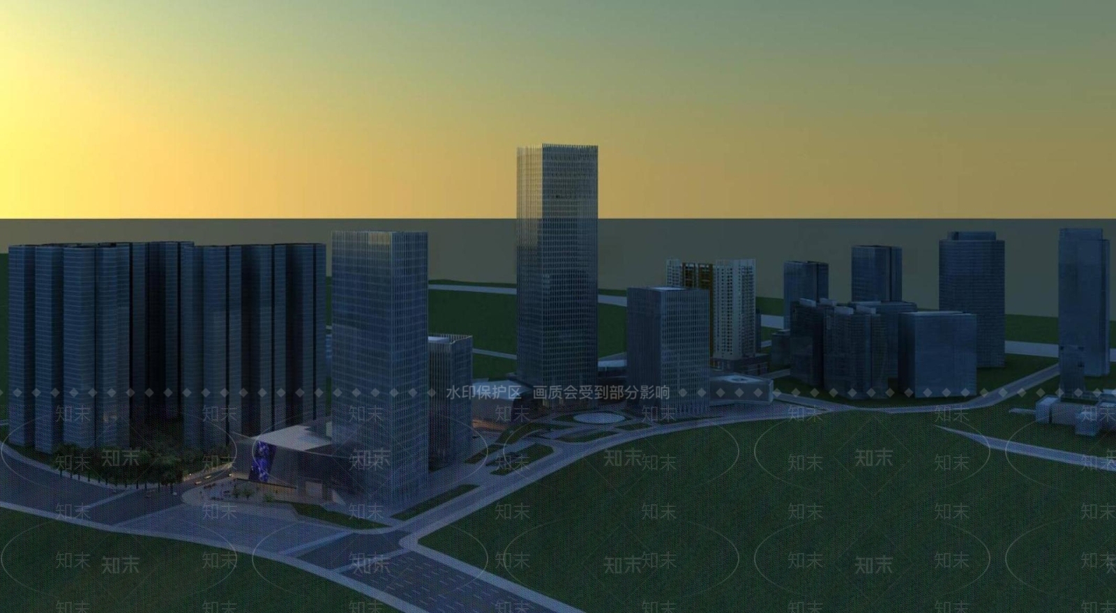 现代商场外观3D模型下载【ID:1196189015】