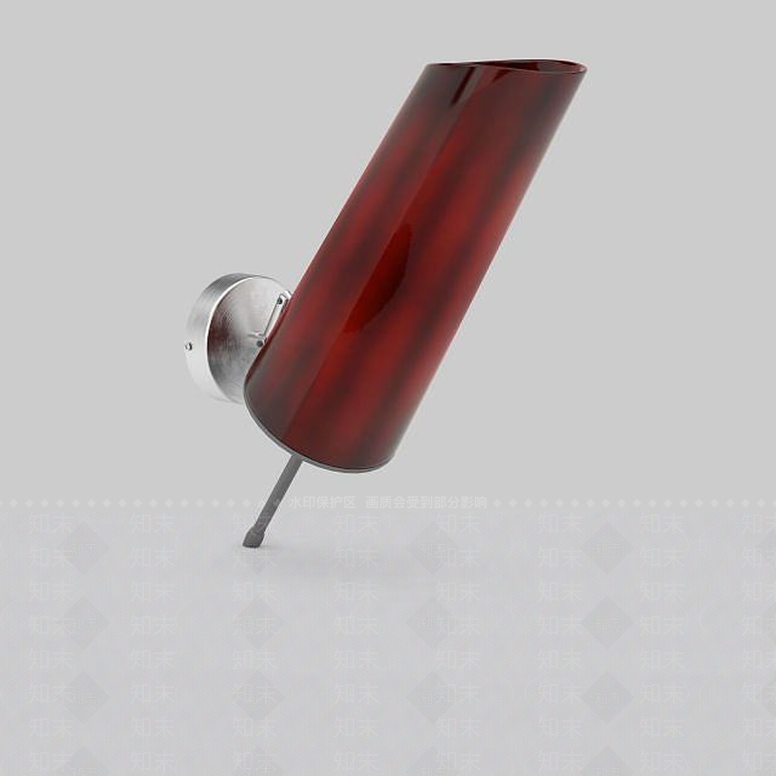 现代红色玻璃壁灯3D模型下载【ID:1196190458】