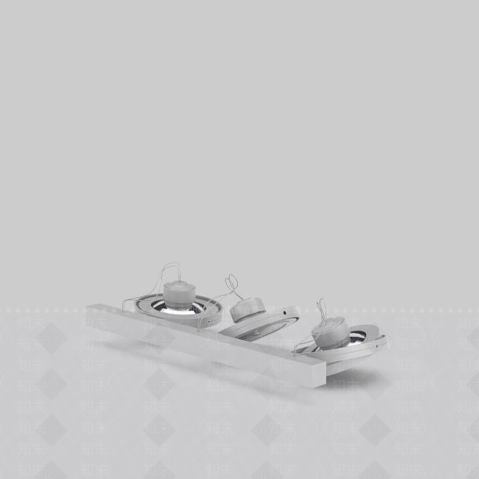 现代简约吸顶灯3D模型下载【ID:1196190638】