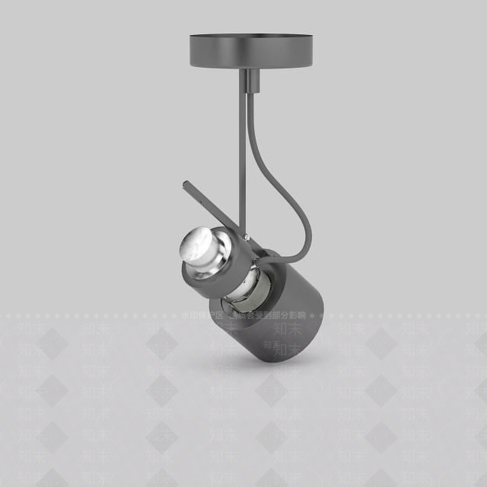 现代展柜射灯3D模型下载【ID:1196190788】