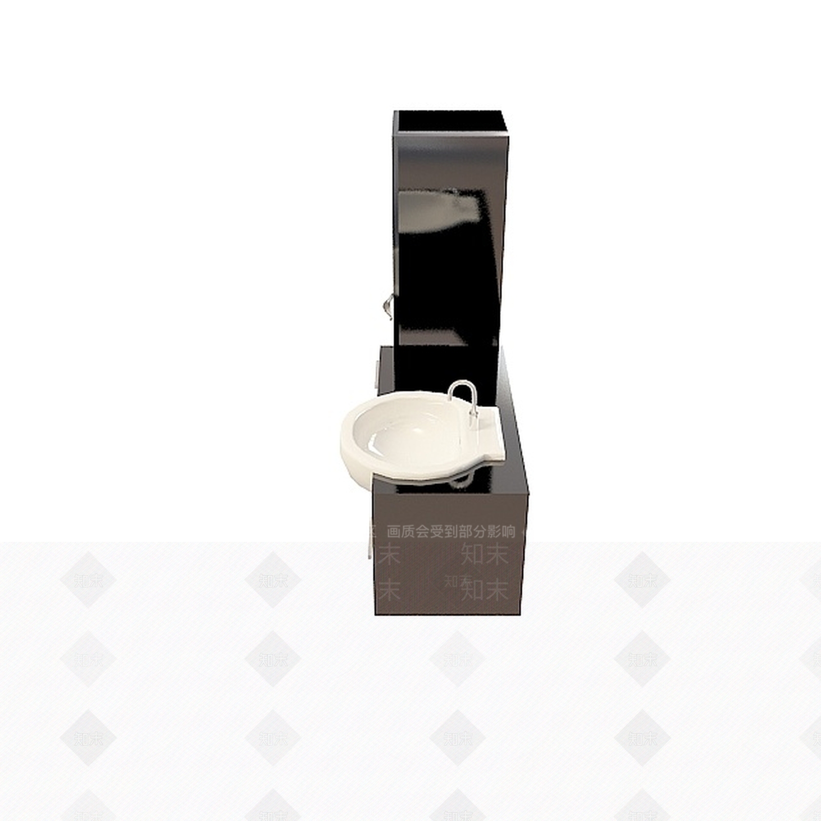 现代豪华洗手台柜组合3D模型下载【ID:1196190847】