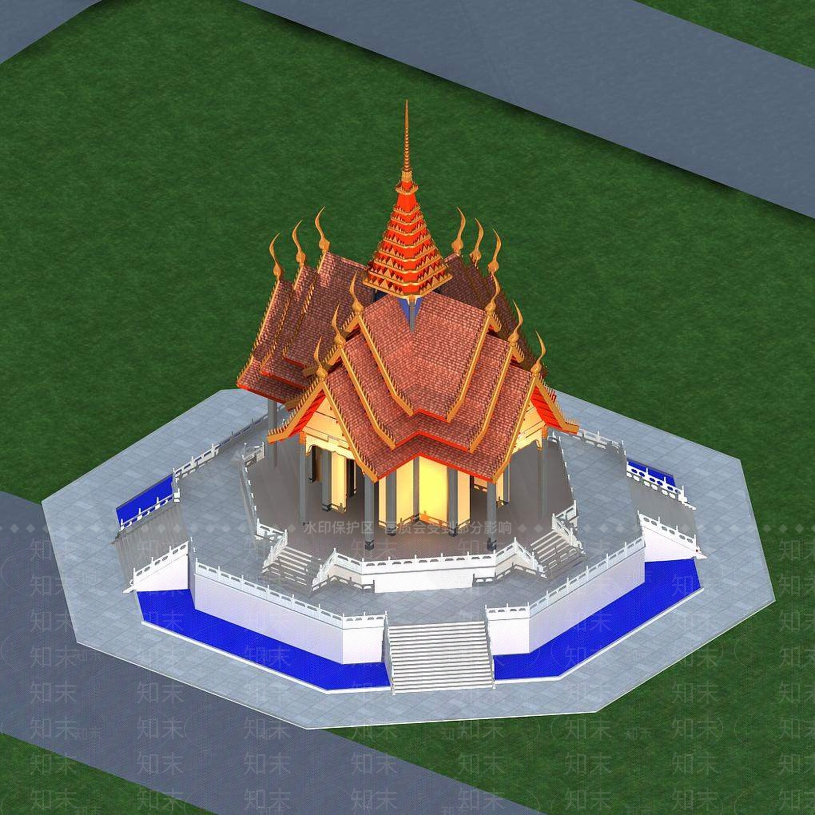 欧式博古架3D模型下载【ID:1196191432】
