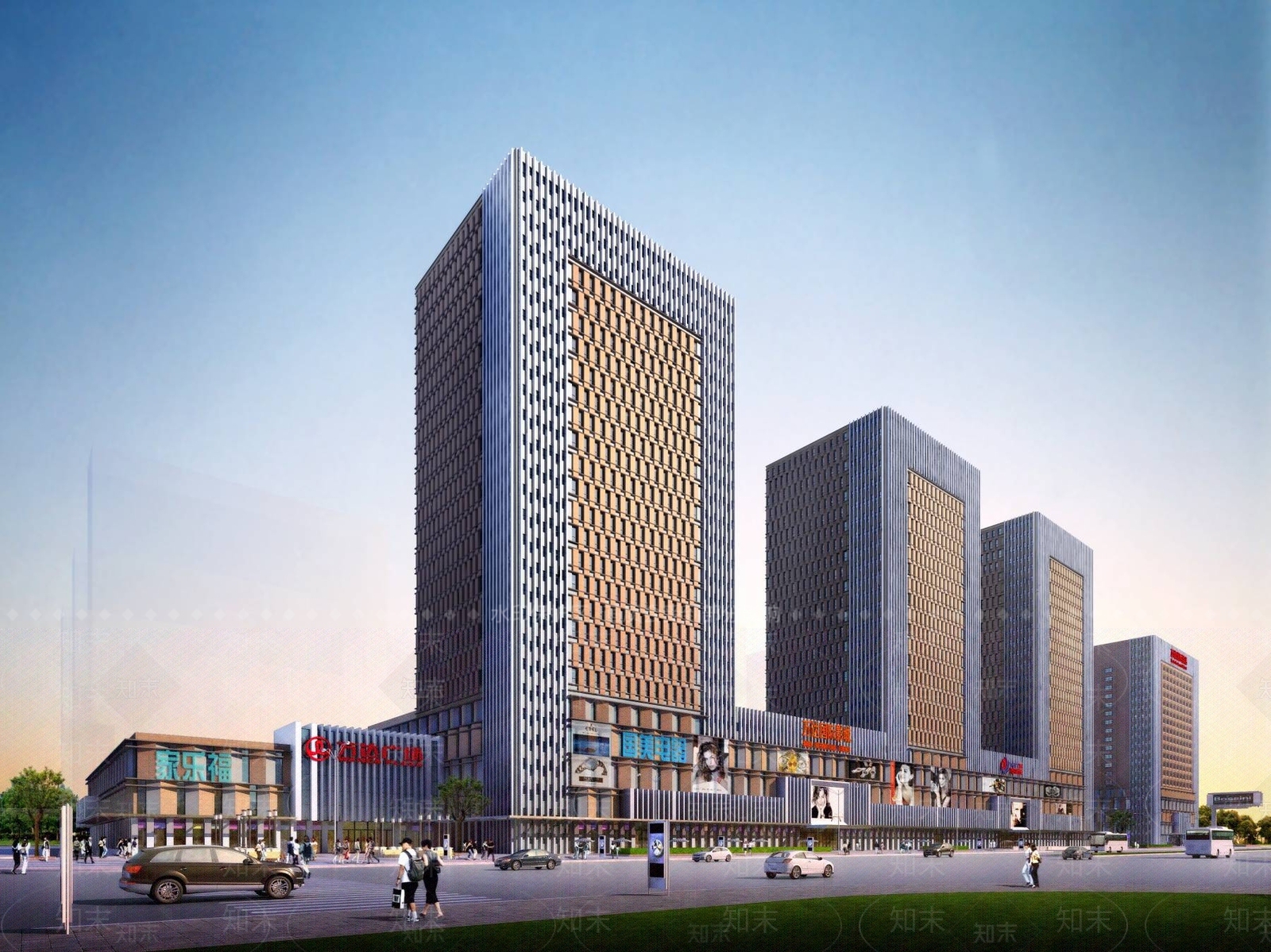 现代商场外观3D模型下载【ID:1196191576】
