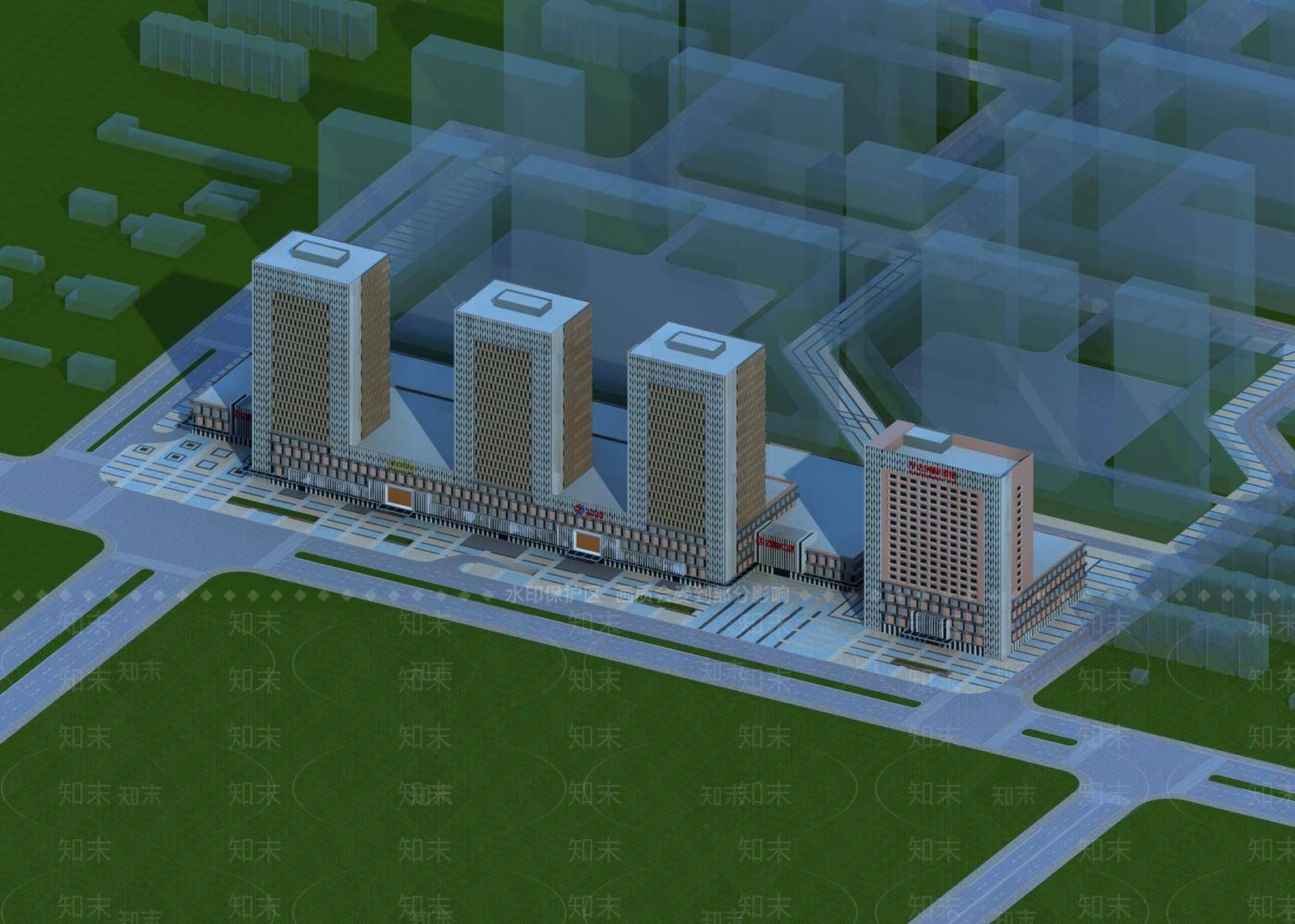 现代商场外观3D模型下载【ID:1196191576】