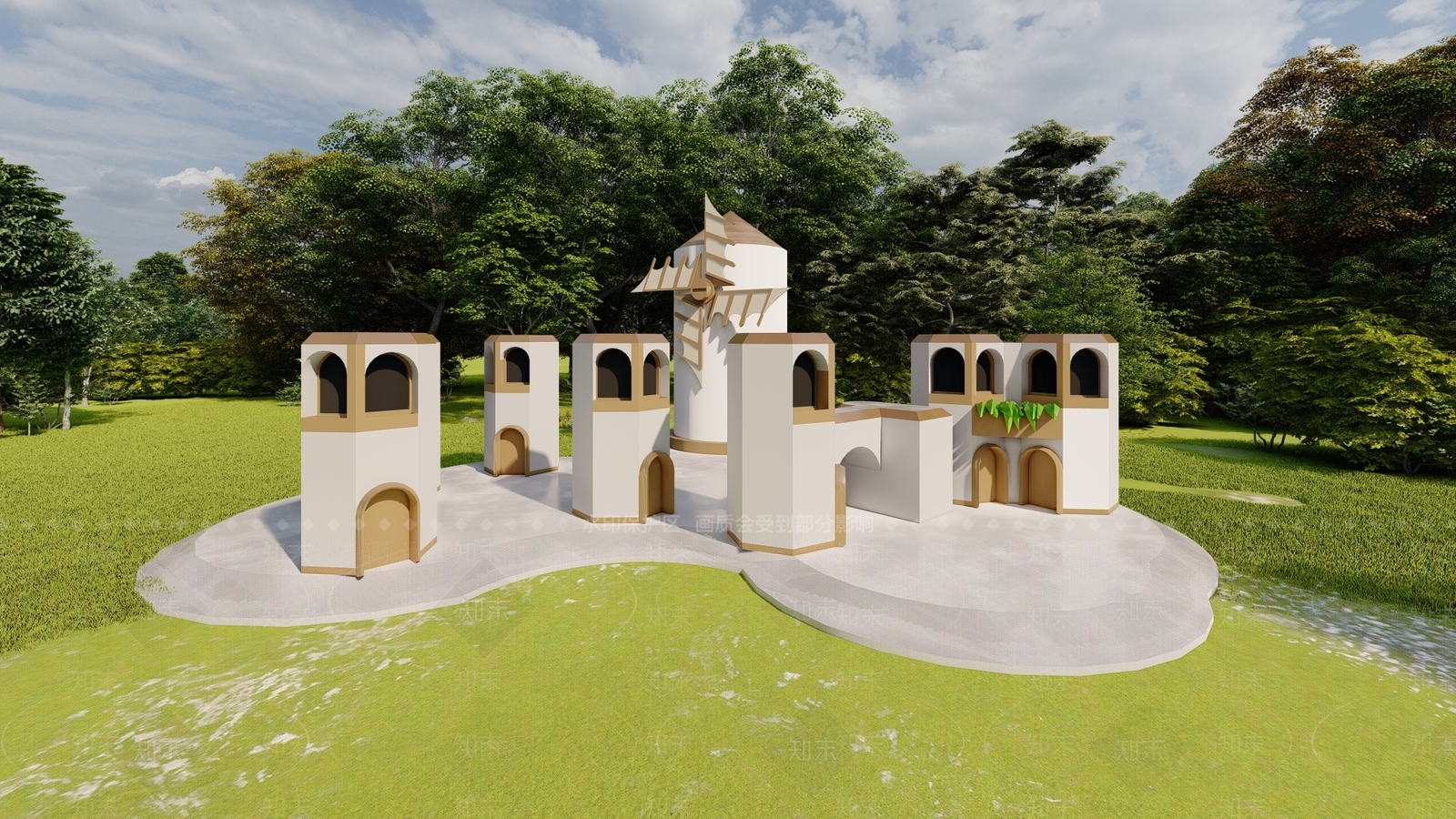 现代其他景观小建筑SU模型下载【ID:1196192828】