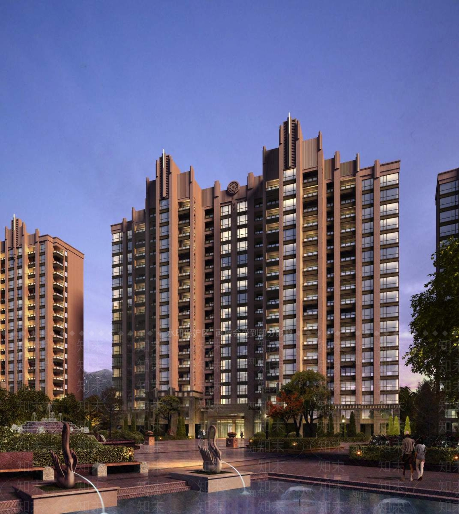 欧式小高层住宅楼3D模型下载【ID:1196193036】