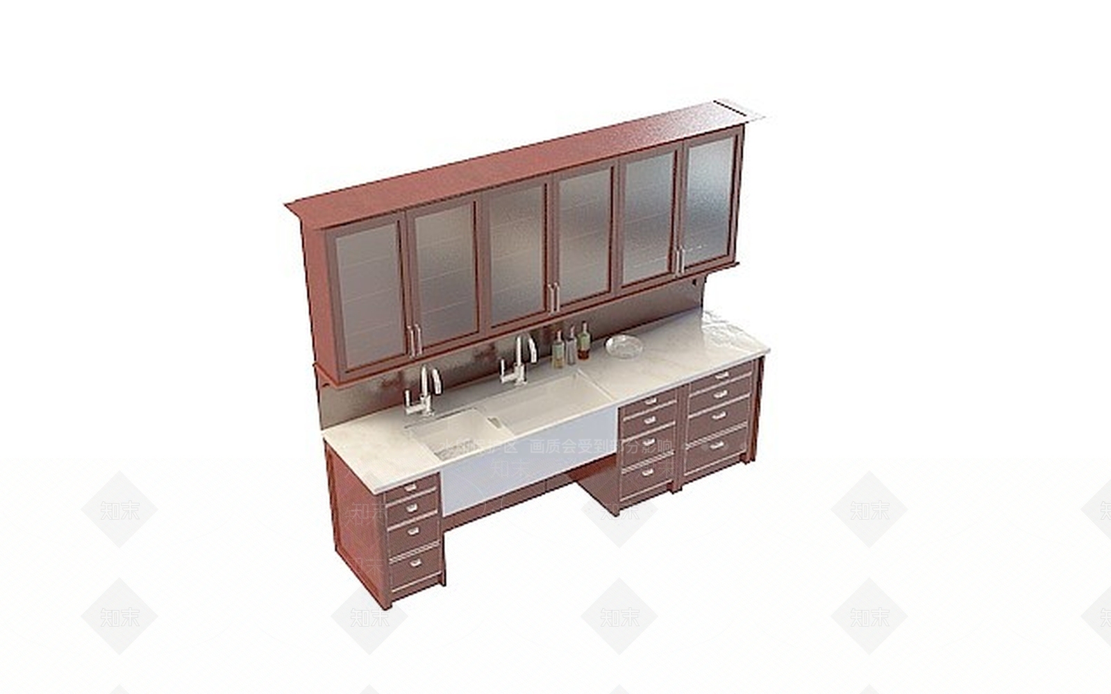 现代厨房橱柜3D模型下载【ID:1196194196】