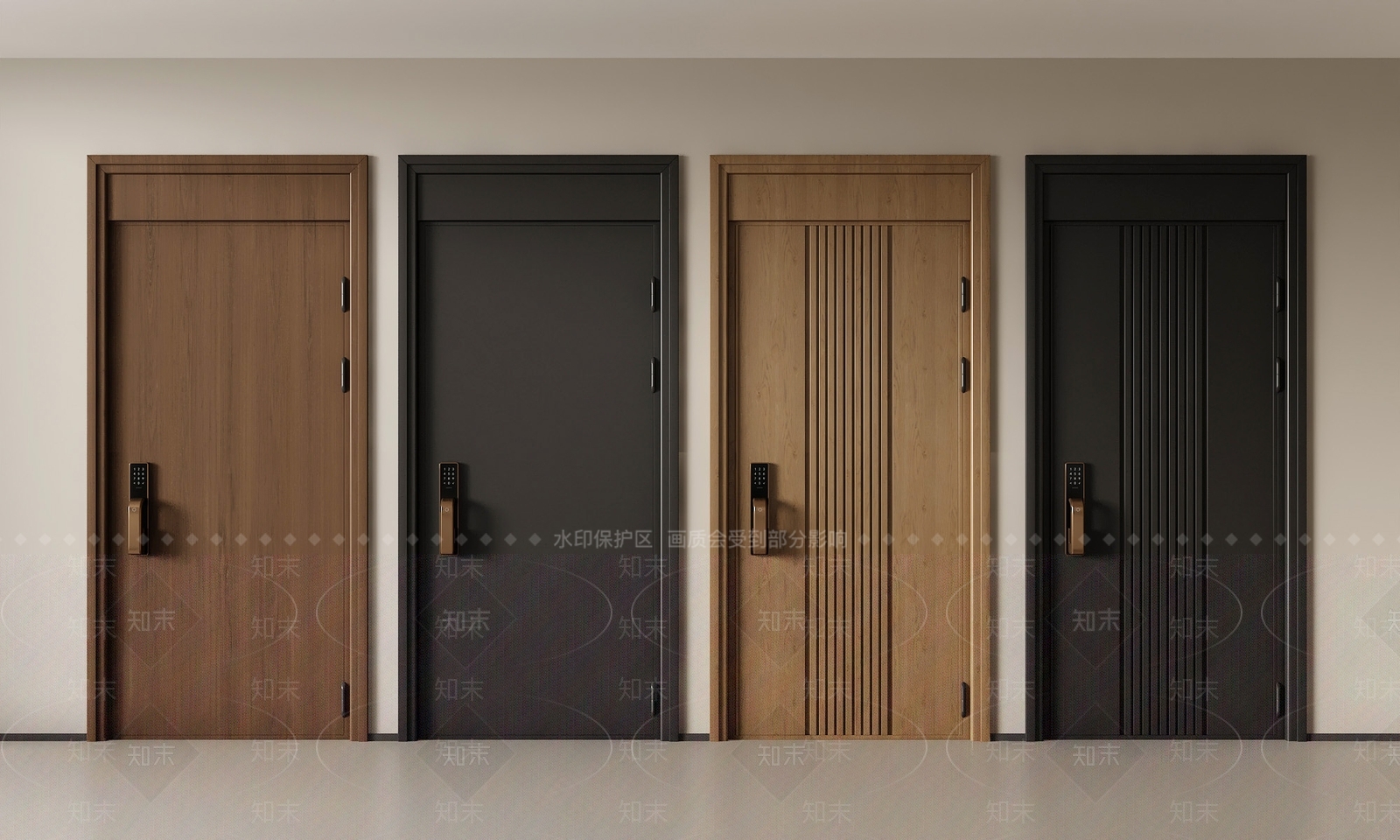现代单开门3D模型下载【ID:1196195951】