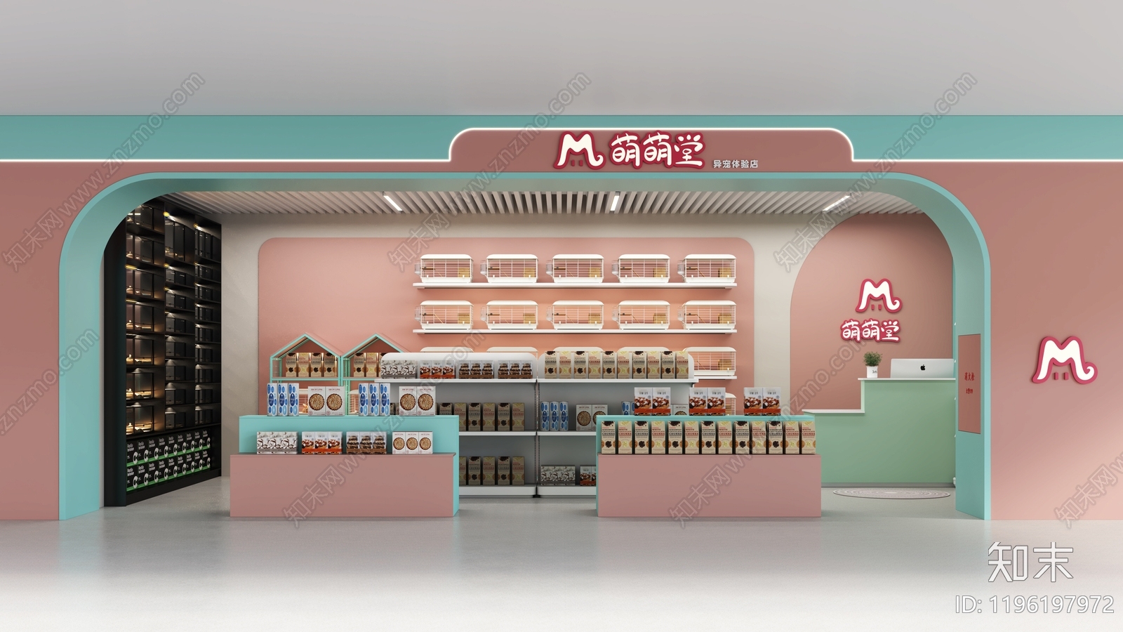 奶油宠物店施工图下载【ID:1196197972】