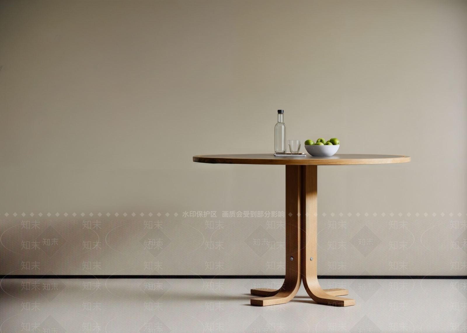 中古侘寂餐桌SU模型下载【ID:1196195186】