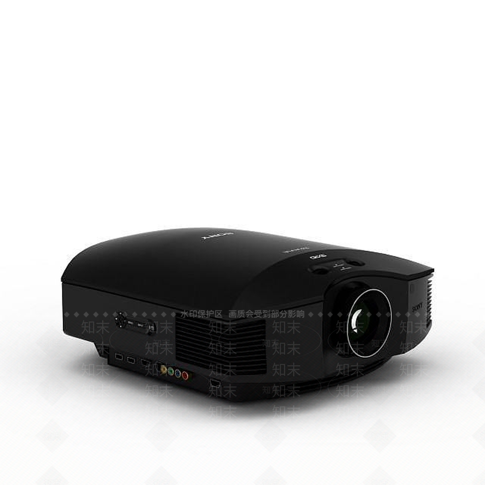 现代黑色小型投影仪3D模型下载【ID:1196196128】