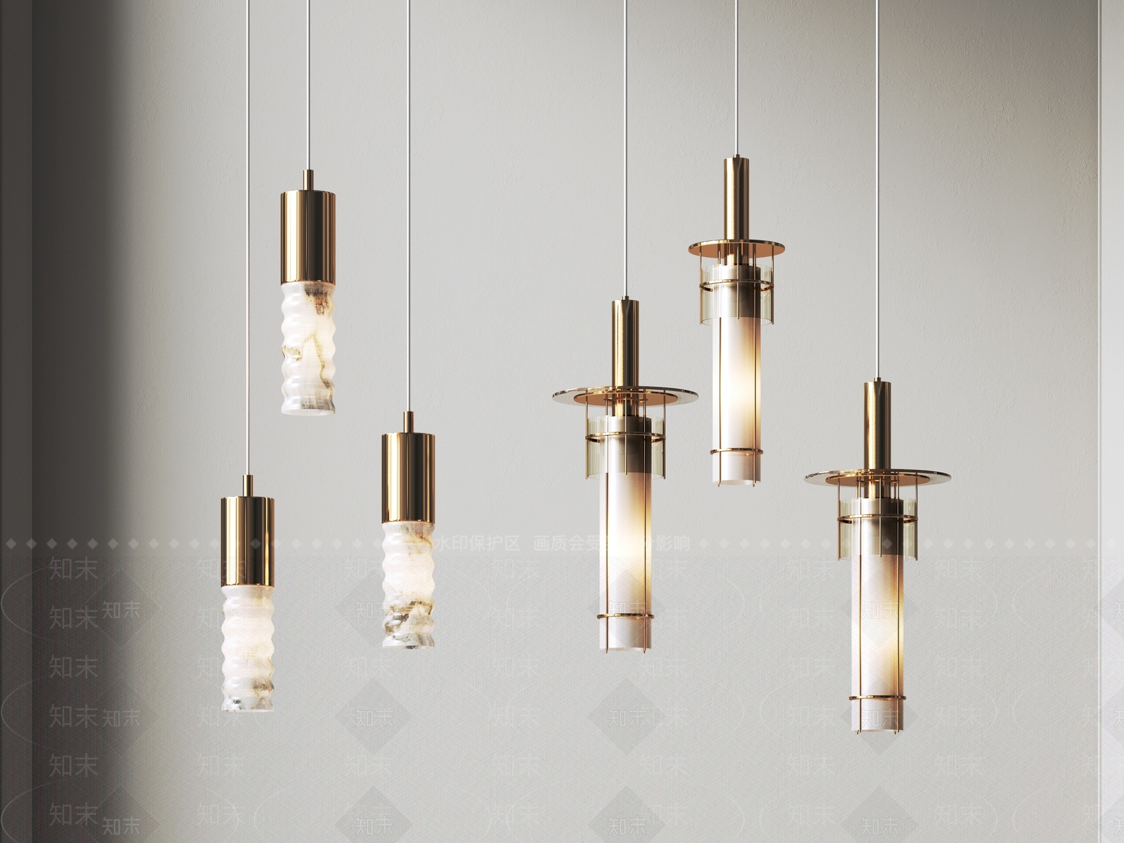 新中式中式吧台吊灯3D模型下载【ID:1196196466】