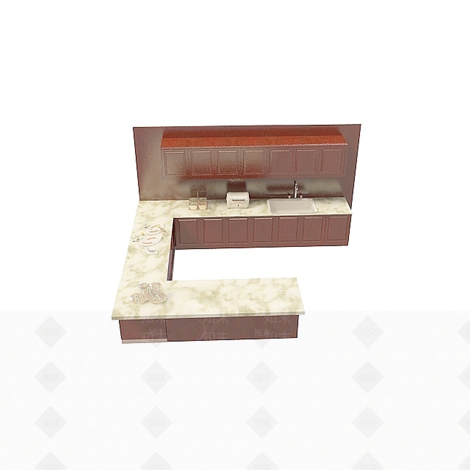 现代整体橱柜3D模型下载【ID:1196196566】