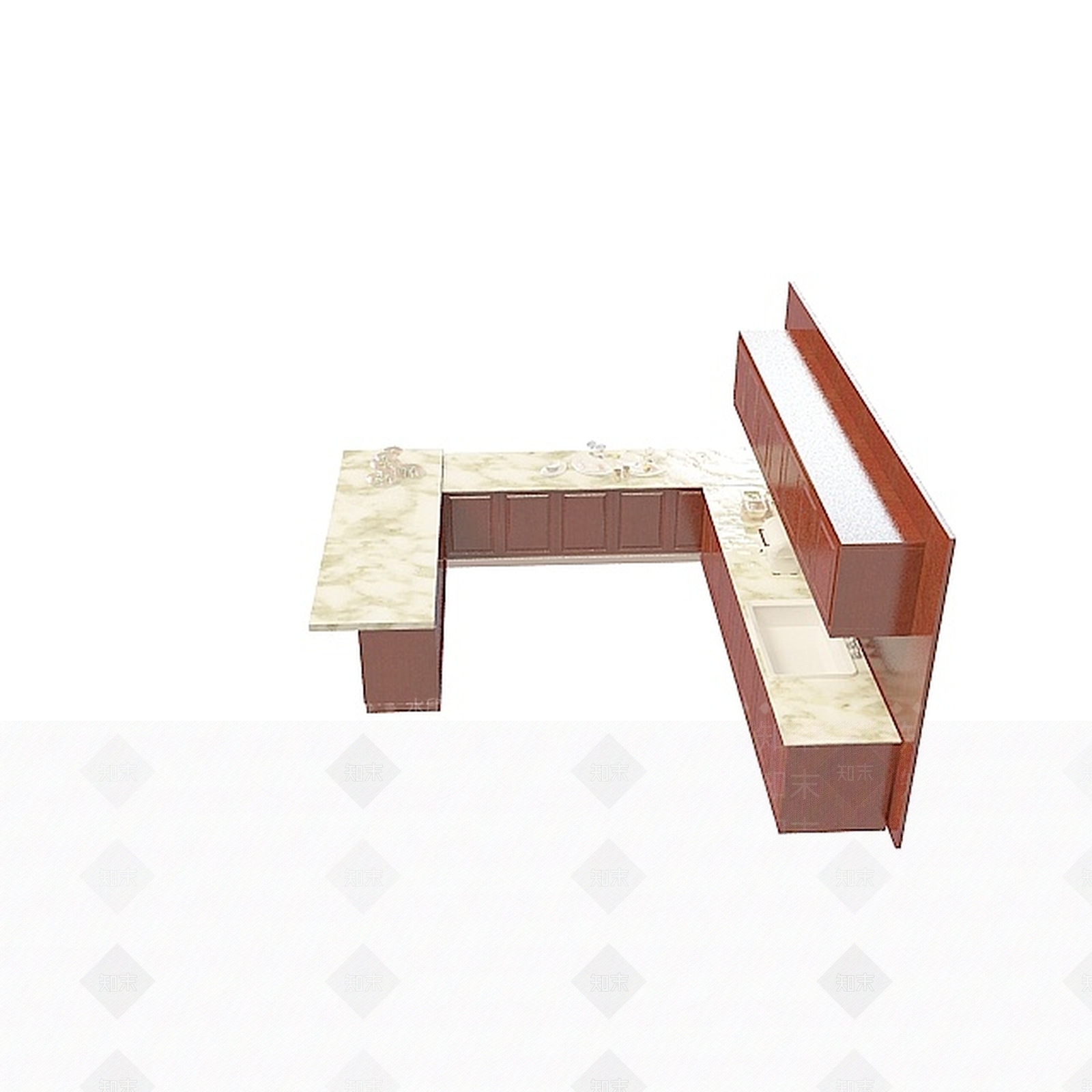 现代整体橱柜3D模型下载【ID:1196196566】