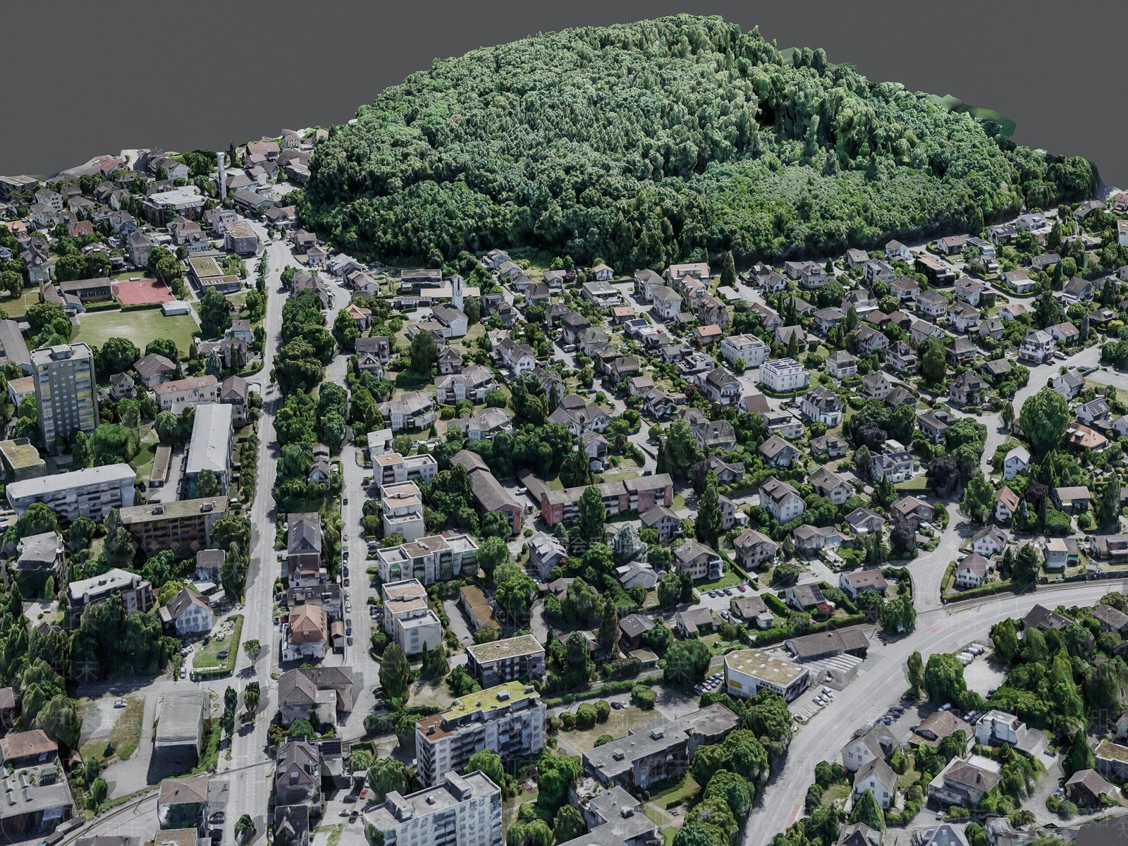 现代鸟瞰规划SU模型下载【ID:1196199107】