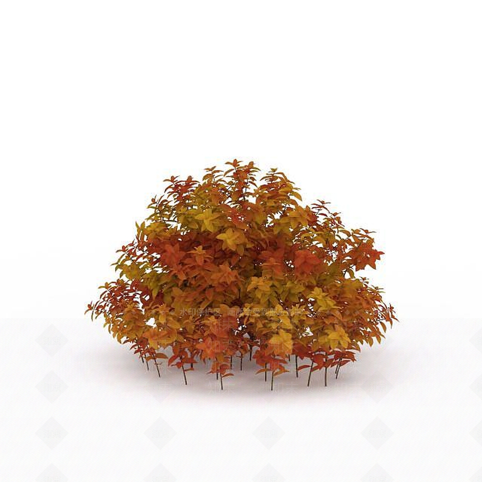 现代黄叶树林3D模型下载【ID:1196201097】