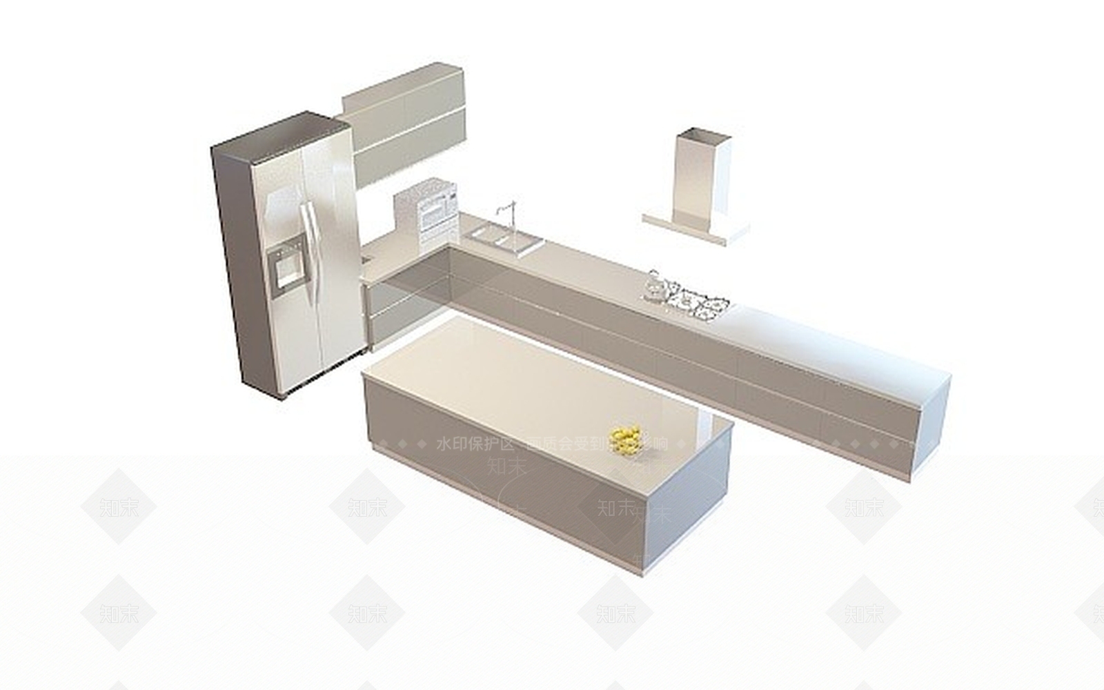 现代简单现代橱柜3D模型下载【ID:1196201858】