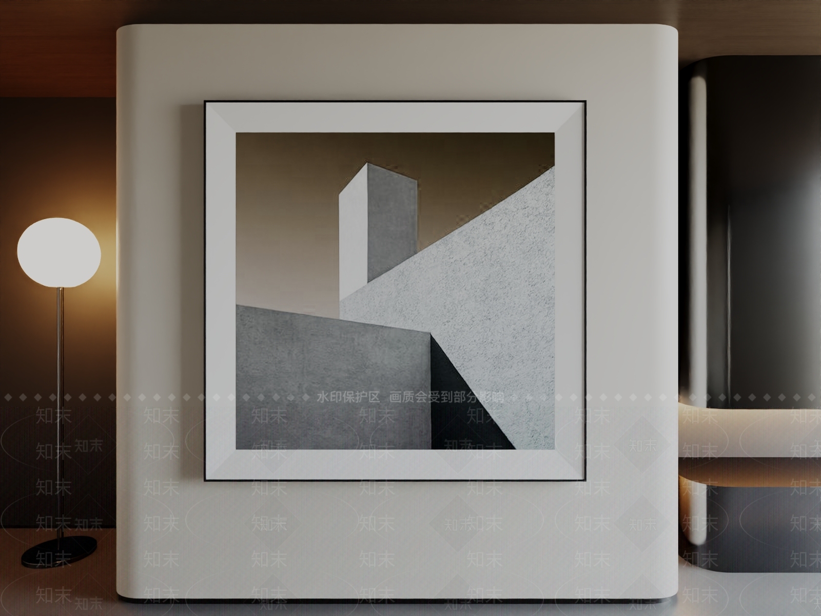现代简约挂画3D模型下载【ID:1196202319】